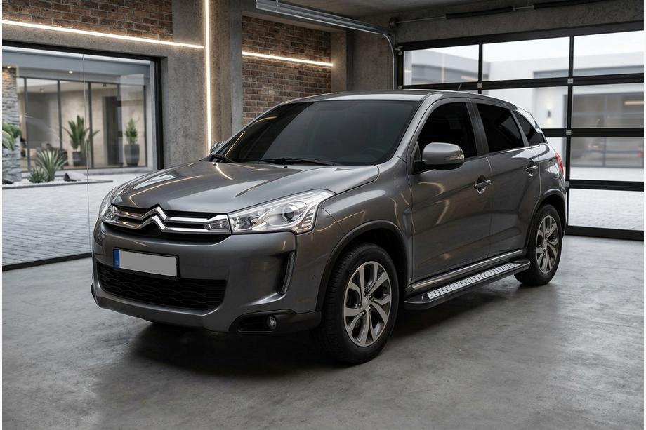 Citroen C-4 Aircross 2012-2017 гг. Боковые пороги New Vision Black (2 шт., алюминий) Image