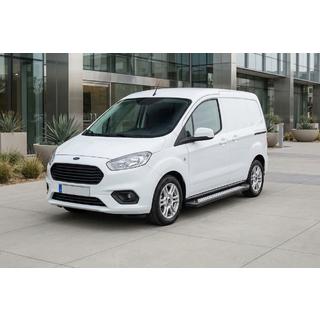 Боковые пороги New Vision Black (2 шт., алюминий) Ford Courier 2014-2023 гг. фото 1