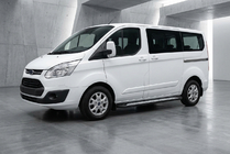 Ford Custom 2013-2022 гг. Боковые пороги New Vision Black (2 шт., алюминий) фото 1