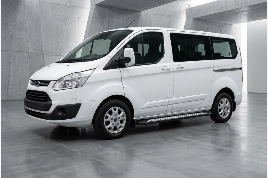 Ford Custom 2013-2022 гг. Боковые пороги New Vision Black (2 шт., алюминий) Image