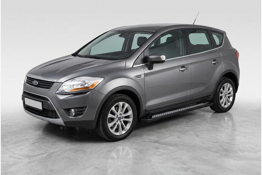 Ford Kuga 2008-2013 гг. Боковые пороги New Vision Black (2 шт., алюминий) Image