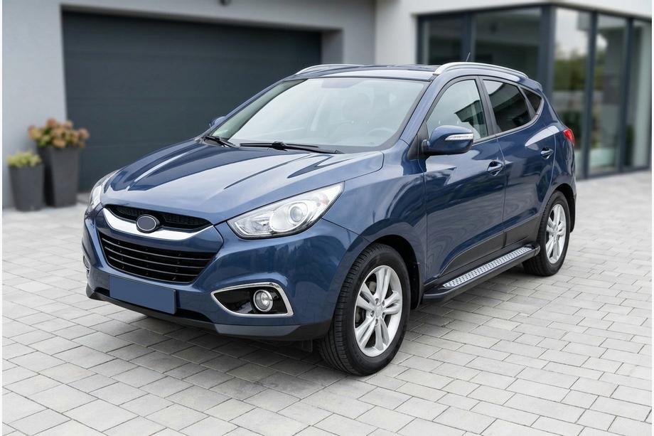 Hyundai IX-35 2010-2015 гг. Боковые пороги New Vision Black (2 шт., алюминий) Image
