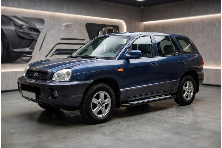 Hyundai Santa Fe 1 2000-2006 гг. Боковые пороги New Vision Black (2 шт., алюминий) Image