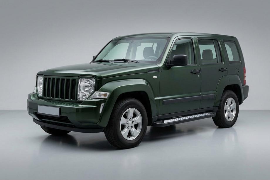 Jeep Cherokee/Liberty 2007-2013 гг. Боковые Подножки Vision New Black (2 шт., Алюминий) Image