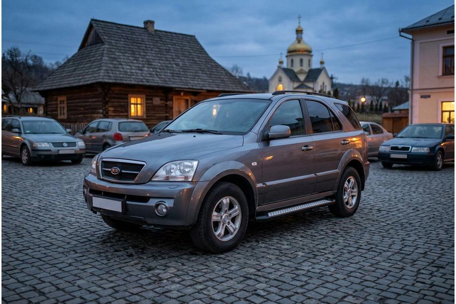 Kia Sorento I BL 2002-2009 гг. Боковые пороги New Vision Black (2 шт., алюминий) Image