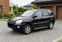 Kia Sportage 2004-2010 гг. Боковые Подножки Vision New Black (2 шт., Алюминий) фото 1
