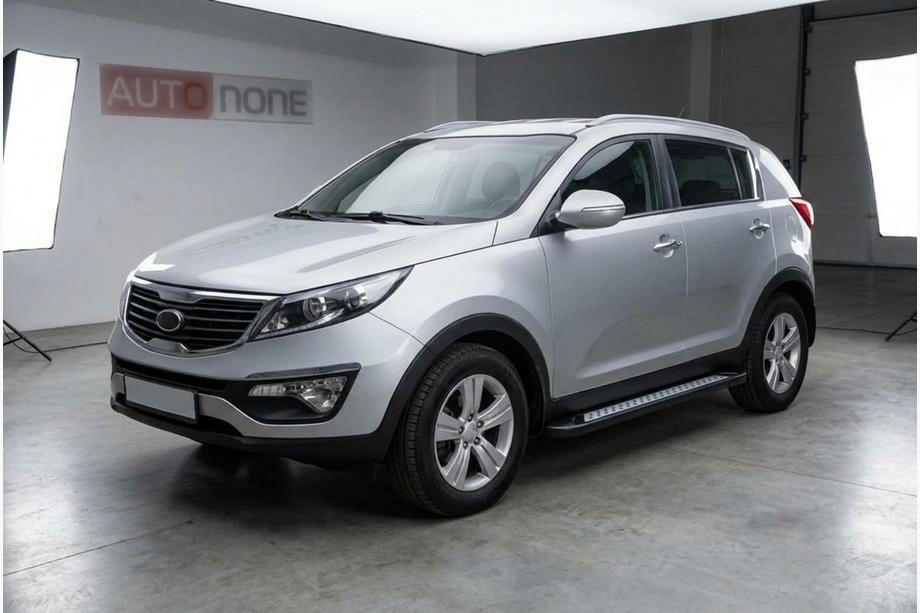Kia Sportage 2010-2015 гг. Боковые пороги New Vision Black (2 шт., алюминий) Image