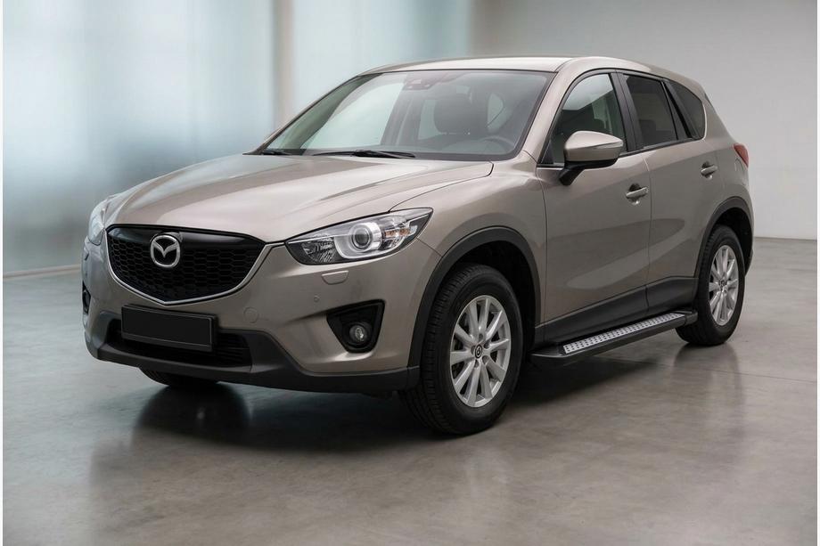 Mazda CX-5 2012-2017 гг. Боковые пороги New Vision Black (2 шт., алюминий) Image