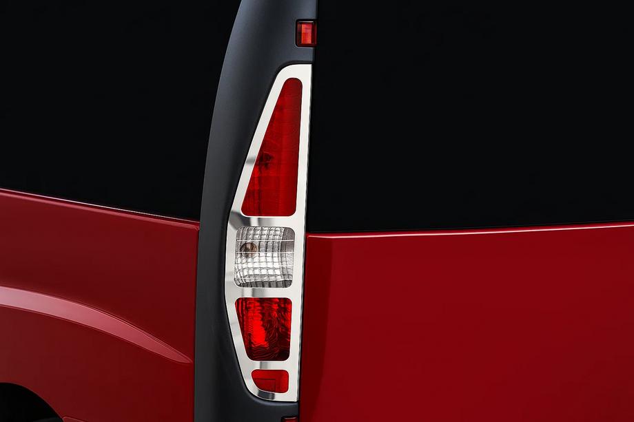 Fiat Doblo I 2001-2005 гг. Хромированные накладки на задние фонари (2 шт, нержавейка) Carmos - Турецкая Нержавеющая Сталь Image