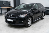Mazda CX-7 2006-2012 гг. Боковые пороги New Vision Black (2 шт., алюминий) фото 1