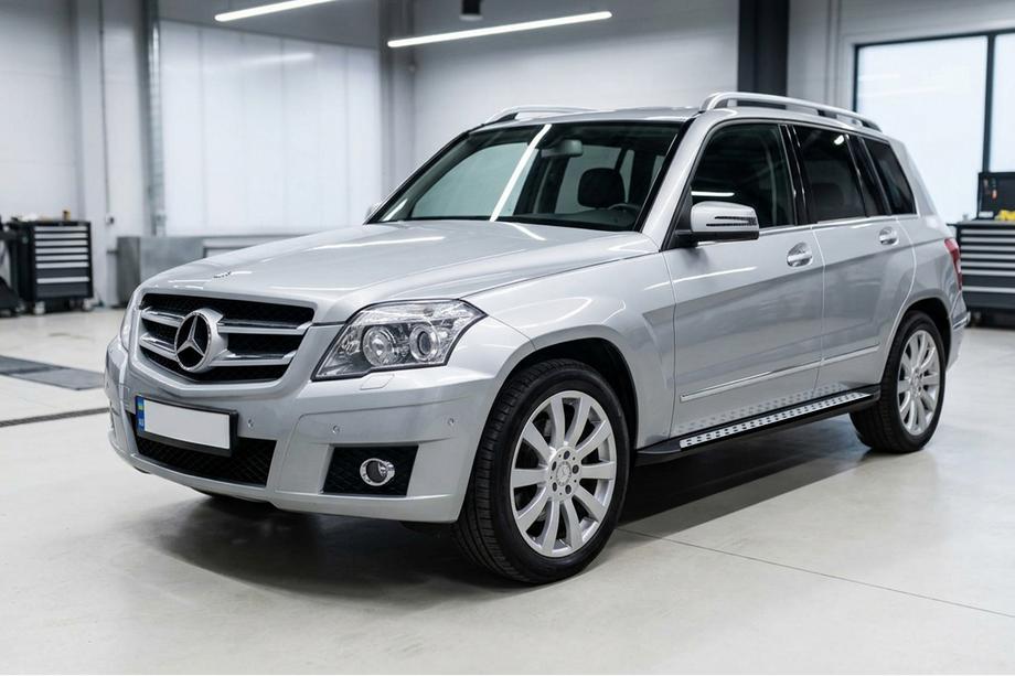 Mercedes GLK class X204 2008-2015 гг. Боковые пороги New Vision Black (2 шт., алюминий) Фото 1
