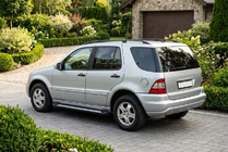 Mercedes ML W163 1997-2005 гг. Боковые пороги New Vision Black (2 шт., алюминий) фото 1