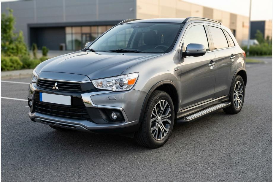 Mitsubishi ASX 2010-2023 гг. Боковые пороги New Vision Black (2 шт., алюминий) Image