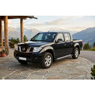 Боковые пороги New Vision Black (2 шт., алюминий) Nissan Navara 2006-2015 гг. фото 1