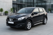 Nissan Qashqai 2010-2014 гг. Боковые Подножки Vision New Black (2 шт., Алюминий) фото 1
