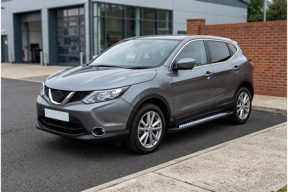 Nissan Qashqai 2014-2021 гг. Боковые пороги New Vision Black (2 шт., алюминий) Image