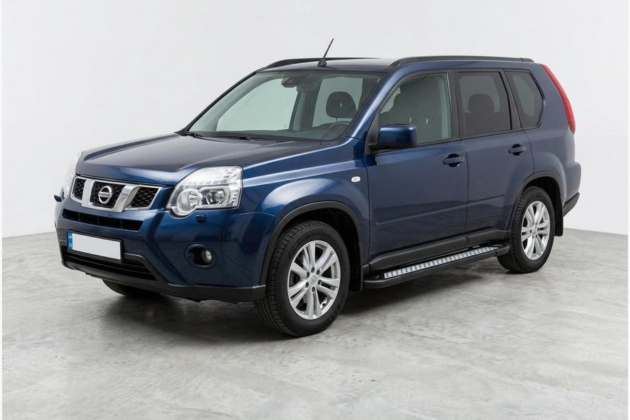 Nissan X-trail T31 2007-2014 гг. Боковые пороги New Vision Black (2 шт., алюминий) Фото 1
