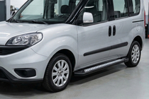 Opel Combo 2012-2018 гг. Боковые пороги New Vision Black (2 шт., алюминий) Макси база фото 1
