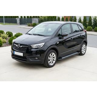 Боковые пороги New Vision Black (2 шт., алюминий) Opel Crossland X 2017-2024 гг. фото 2