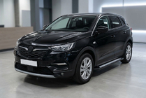 Opel Grandland X 2017- гг. Боковые пороги New Vision Black (2 шт., алюминий) фото 1