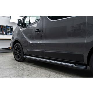 Боковые пороги New Vision Black (2 шт., алюминий) Opel Vivaro 2001–2015 гг. фото 1