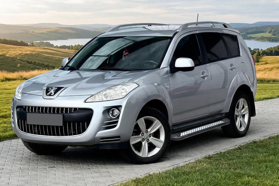 Peugeot 4007 2007-2013 гг. Боковые пороги New Vision Black (2 шт., алюминий) Image