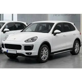 Боковые пороги New Vision Black (2 шт., алюминий) Porsche Cayenne 2010-2017 гг. фото 1