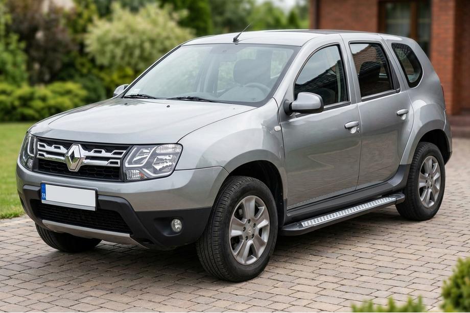 Renault Duster 2008–2017 гг. Боковые пороги New Vision Black (2 шт., алюминий) Image