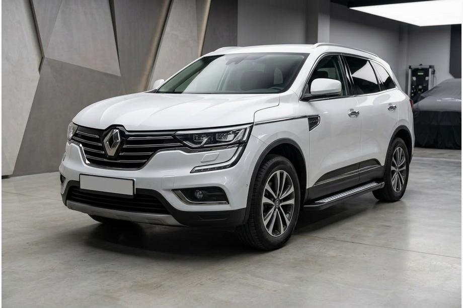 Renault Koleos 2016-2024 гг. Боковые пороги New Vision Black (2 шт., алюминий) Image