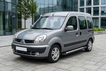 Renault Kangoo 1998-2008 гг. Боковые пороги New Vision Black (2 шт., алюминий) фото 1