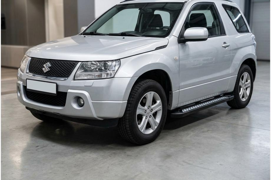 Suzuki Grand Vitara 2005-2017 гг. Боковые пороги New Vision Black (2 шт., алюминий) Image
