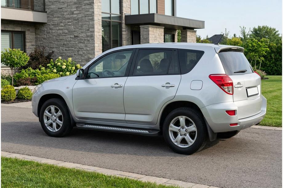 Toyota Rav 4 2006-2013 гг. Боковые пороги New Vision Black (2 шт., алюминий) Image