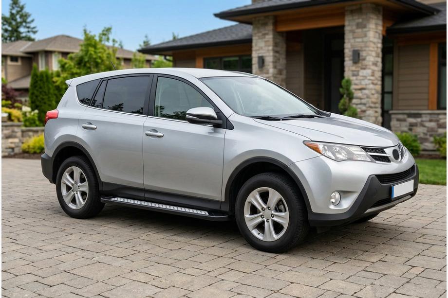 Toyota Rav 4 2013-2018 гг. Боковые пороги New Vision Black (2 шт., алюминий) Фото 1