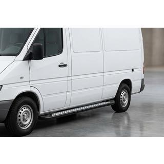 Боковые пороги New Vision Black (2 шт., алюминий) Volkswagen LT 1995-2006 гг. фото 1