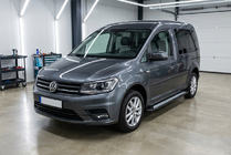 Volkswagen Caddy 2015-2020 гг. Боковые пороги New Vision Black (2 шт., алюминий) фото 1