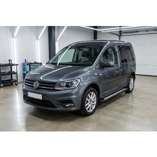 Боковые пороги New Vision Black (2 шт., алюминий) Volkswagen Caddy 2015-2020 гг. фото 1