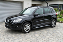 Volkswagen Tiguan 2007-2016 гг. Боковые пороги New Vision Black (2 шт., алюминий) фото 1