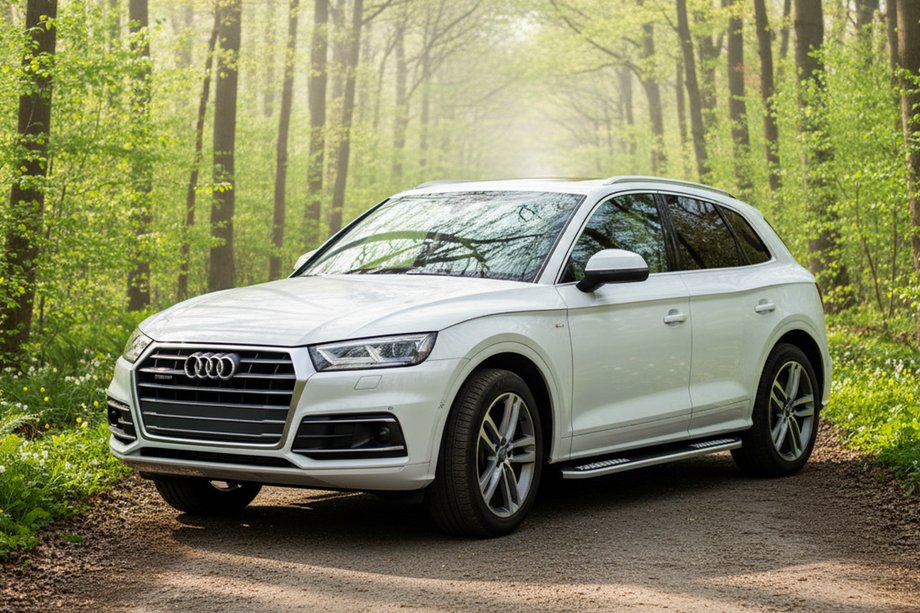 Audi Q5 2017-2025 гг. Боковые Подножки Tayga V2 (2 шт., Алюминий) Image