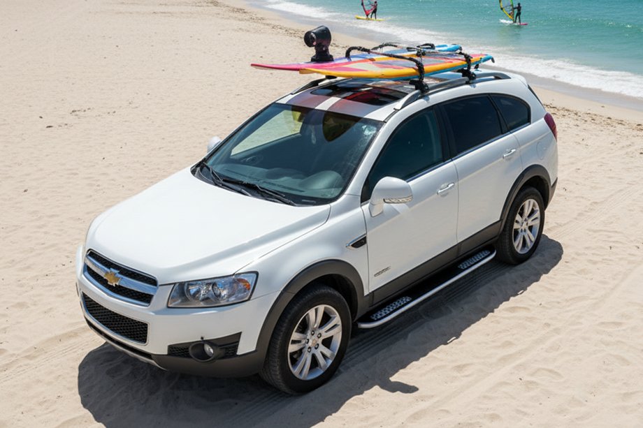 Chevrolet Captiva 2006-2019 гг. Боковые Подножки Tayga V2 (2 шт., Алюминий) 2006-2015 Фото 1