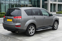 Citroen C-Crosser 2007-2013 гг. Боковые Подножки Tayga V2 (2 шт., Алюминий) фото 1