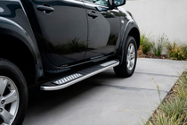 Fiat Fullback 2016- гг. Боковые Подножки Tayga V2 (2 шт., Алюминий) фото 1