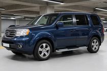 Honda Pilot 2008-2015 гг. Боковые Подножки Tayga V2 (2 шт., Алюминий) фото 1