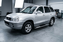 Hyundai Santa Fe 1 2000-2006 гг. Боковые Подножки Tayga V2 (2 шт., Алюминий) фото 1