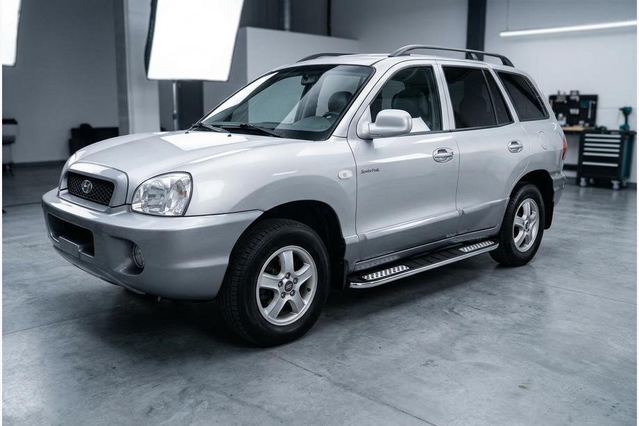 Hyundai Santa Fe 1 2000-2006 гг. Боковые Подножки Tayga V2 (2 шт., Алюминий) Image