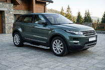 Range Rover Evoque 2012-2018 гг. Боковые Подножки Tayga V2 (2 шт., Алюминий) фото 1