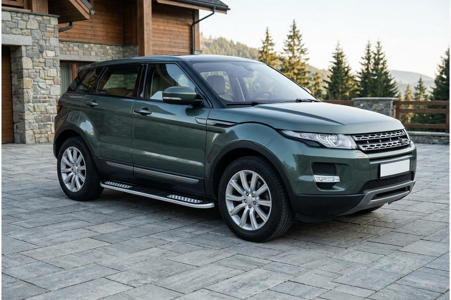 Range Rover Evoque 2012-2018 гг. Боковые Подножки Tayga V2 (2 шт., Алюминий) Image