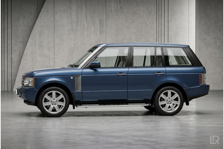 Range Rover III L322 2002-2012 гг. Боковые Подножки Tayga V2 (2 шт., Алюминий) Image
