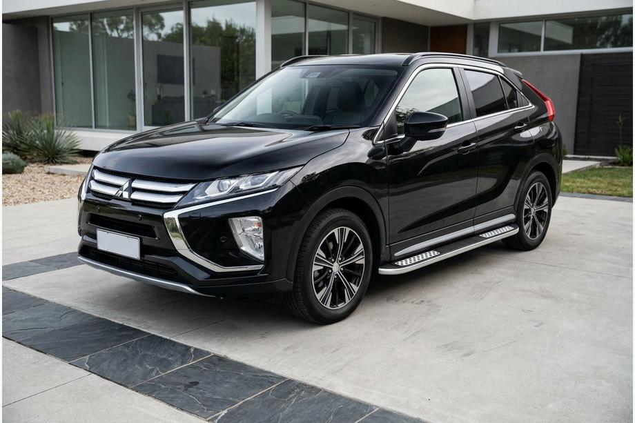 Mitsubishi Eclipse Cross 2017- гг. Боковые Подножки Tayga V2 (2 шт., Алюминий) Image