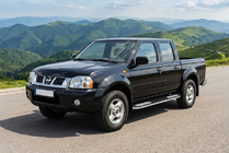 Nissan NP300 1999-2015 гг. Боковые Подножки Tayga V2 (2 шт., Алюминий) фото 1