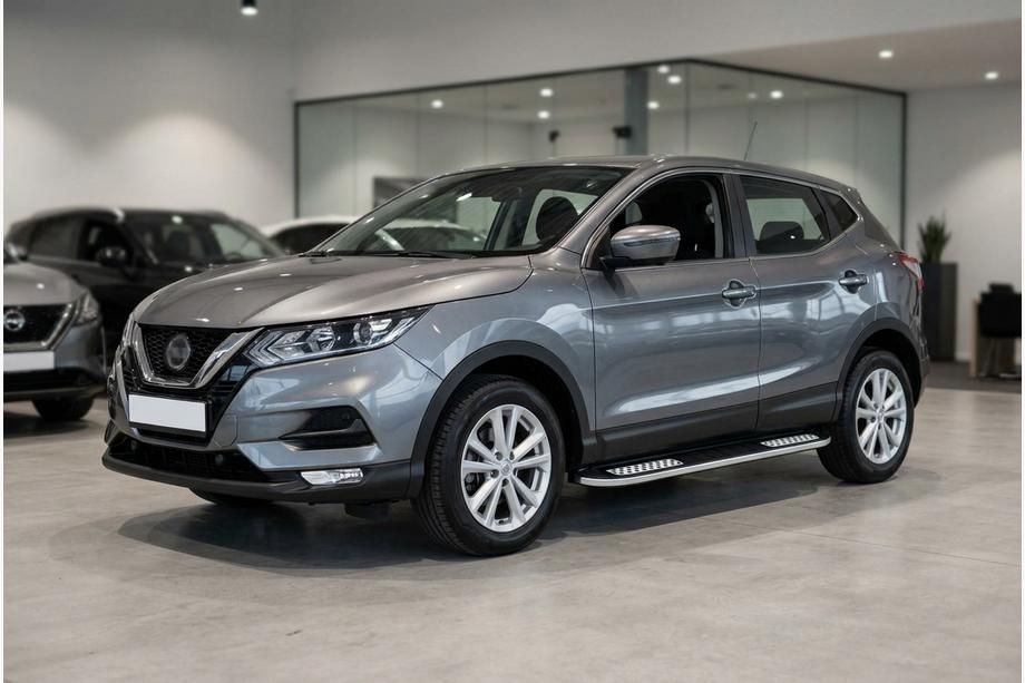 Nissan Qashqai 2014-2021 гг. Боковые Подножки Tayga V2 (2 шт., Алюминий) Image